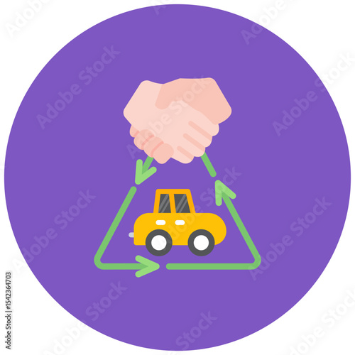 Used Car Dealership icon vector image. Can be used for Automotive Dealership.