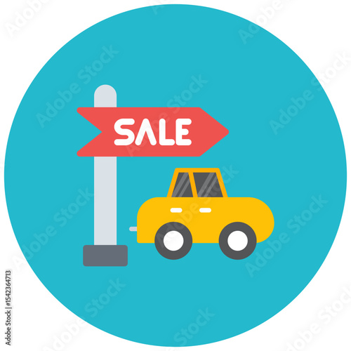 Vehicle Sales icon vector image. Can be used for Automotive Dealership.