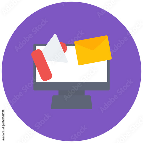 Advertising icon vector image. Can be used for Public Relations Agency.
