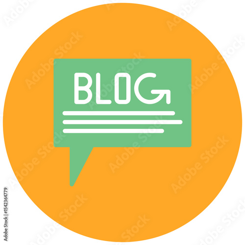 Blog icon vector image. Can be used for Public Relations Agency.