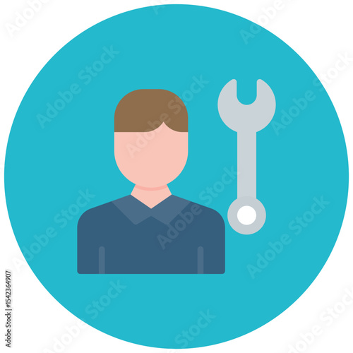 Fixer Male icon vector image. Can be used for Public Relations Agency.