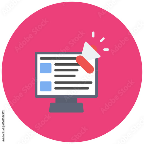 Marketing icon vector image. Can be used for Public Relations Agency.
