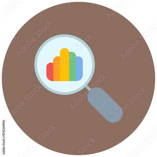 Market Research icon vector image. Can be used for Public Relations Agency.