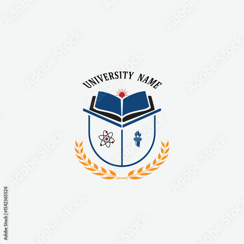 3265 educational logo school college university learning institute book academy organization [Converted]