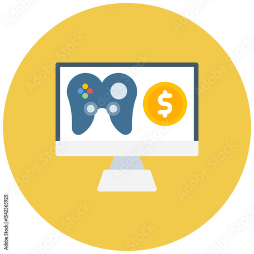 Game Sales icon vector image. Can be used for Live Streaming.
