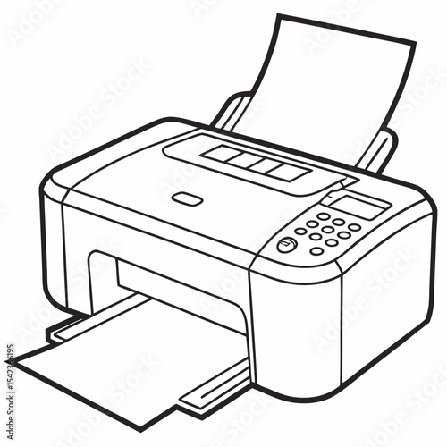 printer isolated on white