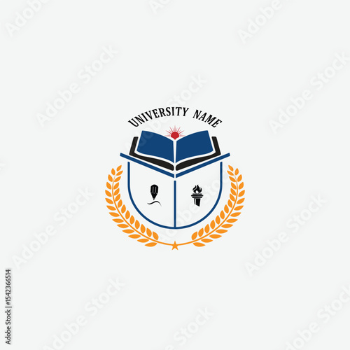 3289 educational logo school college university learning institute book academy organization [Converted]