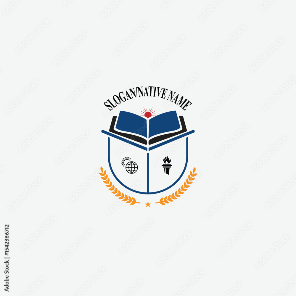 3296 educational logo school college university learning institute book academy organization [Converted]