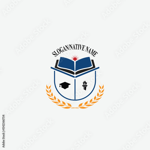 3298 educational logo school college university learning institute book academy organization [Converted]