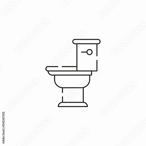  toilet bowl icon sign vector