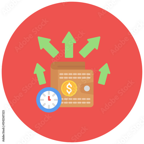 Accrued Expenses icon vector image. Can be used for Accounting.