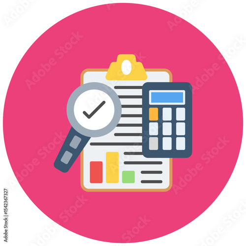 Auditing icon vector image. Can be used for Accounting.