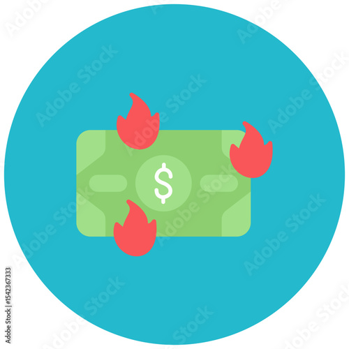 Burn Rate icon vector image. Can be used for Accounting.