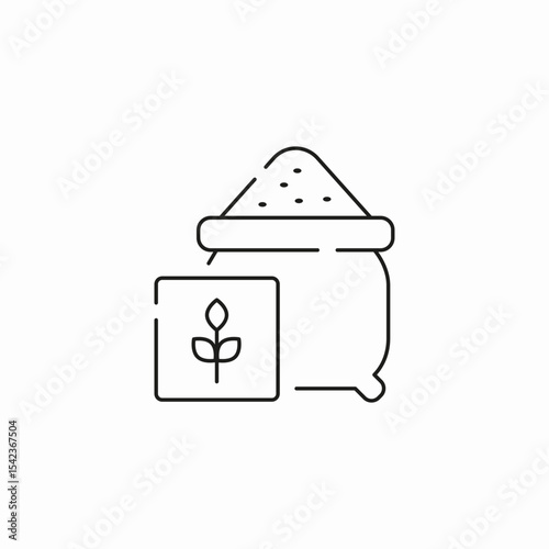 bag of fertilizer icon sign vector