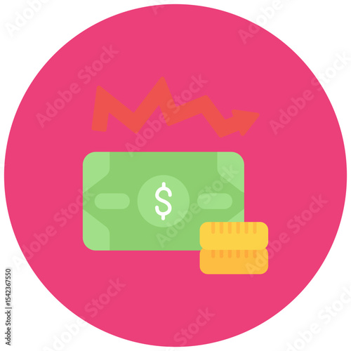 Depreciacion icon vector image. Can be used for Accounting.
