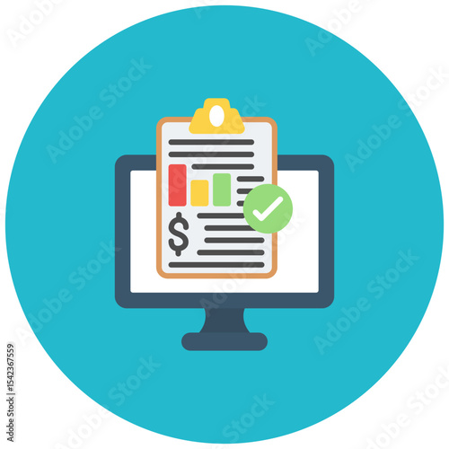 Data Analysis icon vector image. Can be used for Accounting.