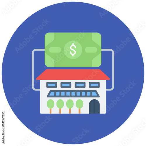 Fixed Assets icon vector image. Can be used for Accounting.