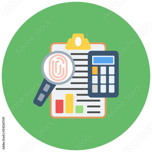 Forensic Accounting icon vector image. Can be used for Accounting.