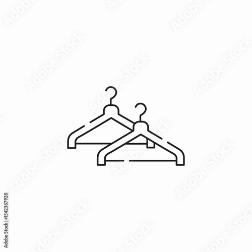 clothes hangers wardrobe icon sign vector