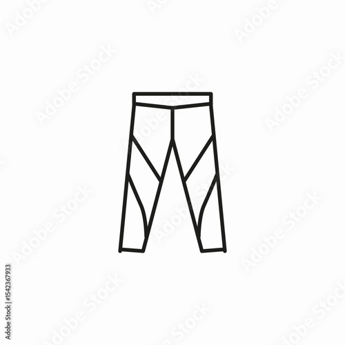 compression athletic pants icon sign vector