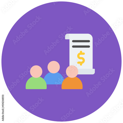 Public Bill icon vector image. Can be used for Politics.