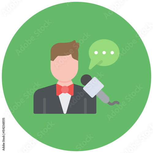 Pundit icon vector image. Can be used for Politics.