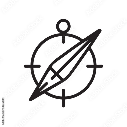 Navigation compass design for adventure and exploration themes