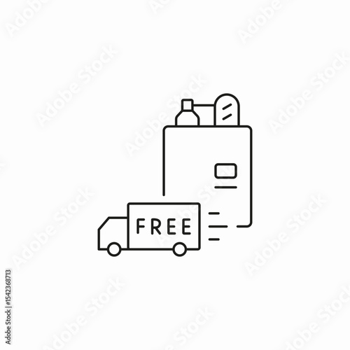 free delivery truck icon sign vector
