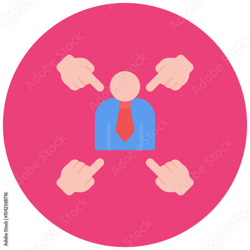 Scapegoat icon vector image. Can be used for Politics.