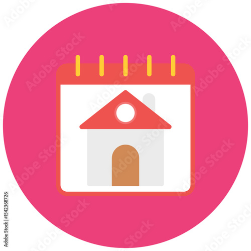 The House Calendar icon vector image. Can be used for Politics.