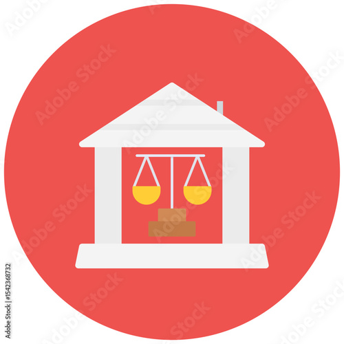 Supreme Court icon vector image. Can be used for Politics.