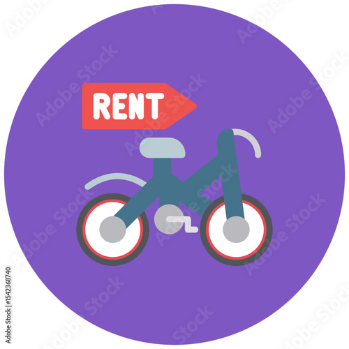 Bicycle Rental icon vector image. Can be used for Personal Transportation.