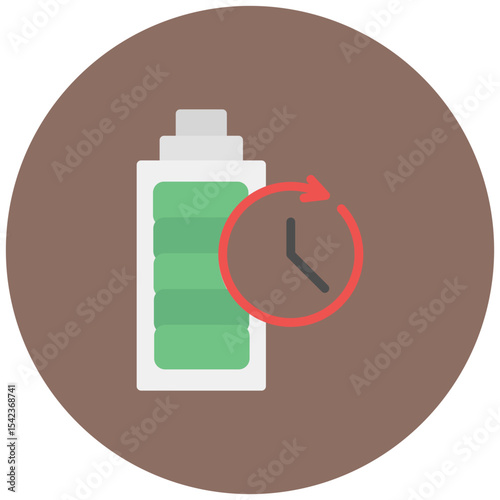 Battery Duration icon vector image. Can be used for Personal Transportation.