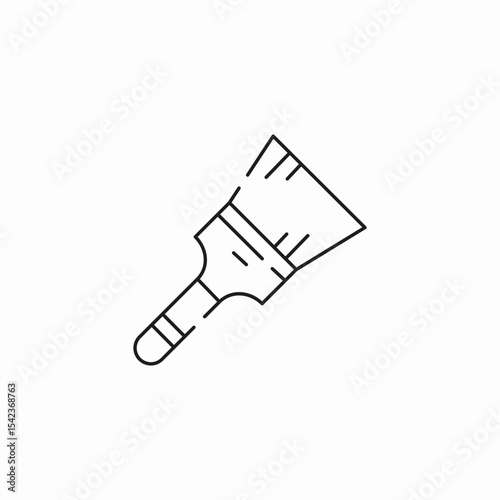 flat paint brush icon sign vector