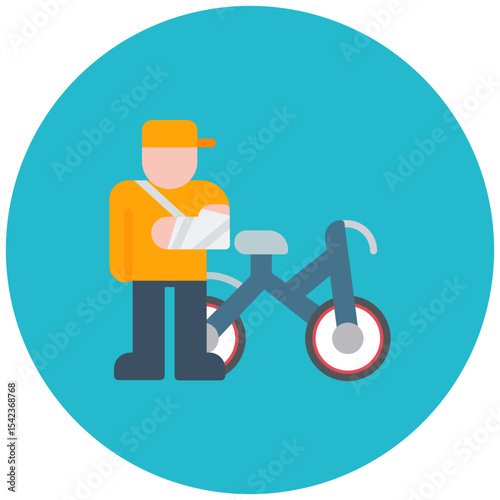 Bike Injury icon vector image. Can be used for Personal Transportation.