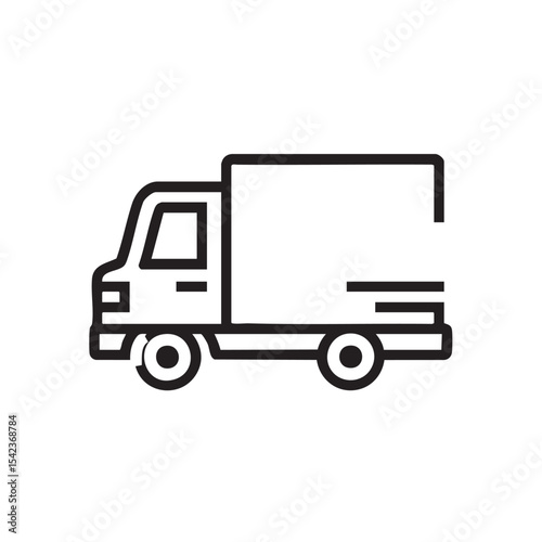 Delivery truck in motion for logistics and transportation services