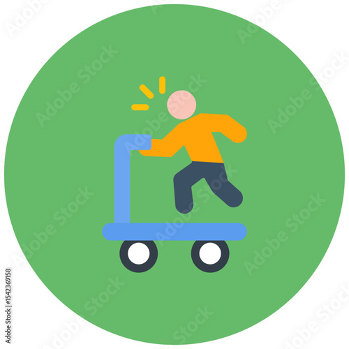 Scooter Injury icon vector image. Can be used for Personal Transportation.
