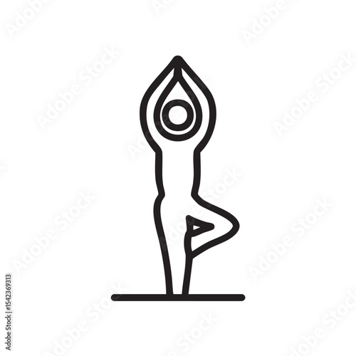 Yoga pose for mindfulness practice and relaxation
