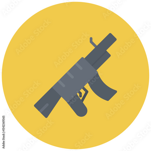 Assault Rifle icon vector image. Can be used for Battle Royale.