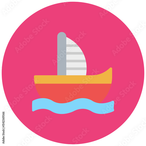 Boat icon vector image. Can be used for Battle Royale.