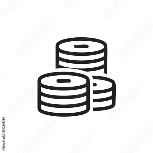 Coins stacked in a minimalist design for financial themes