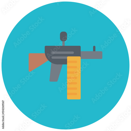 Light Machine Gun icon vector image. Can be used for Battle Royale.