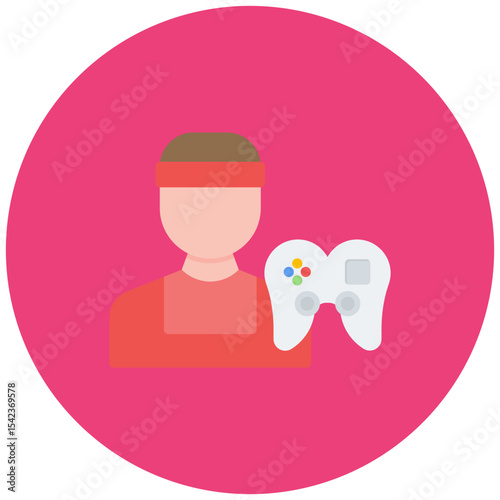 Male Player icon vector image. Can be used for Battle Royale.