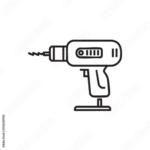 Electric drill for construction and DIY projects at home