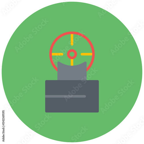 Red Dot Sight icon vector image. Can be used for Battle Royale.