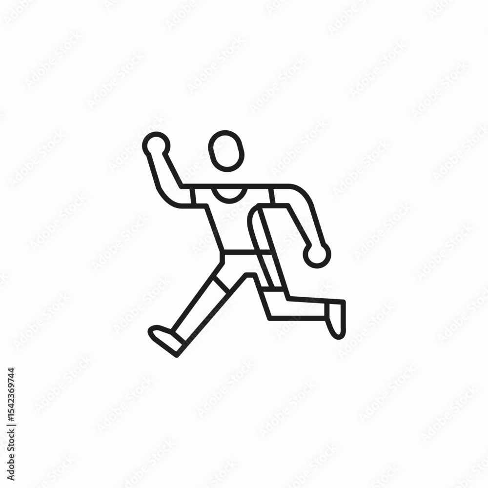 person running figure icon sign vector person running figure icon sign vector