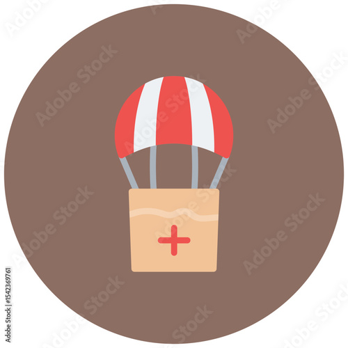 Airdrop icon vector image. Can be used for Battle Royale.
