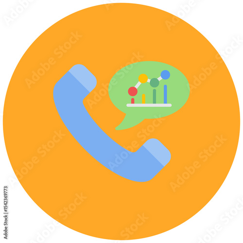 Call Analytics icon vector image. Can be used for Marketing Technology.