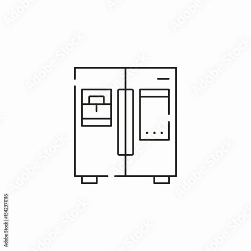 side by side refrigerator icon sign vector