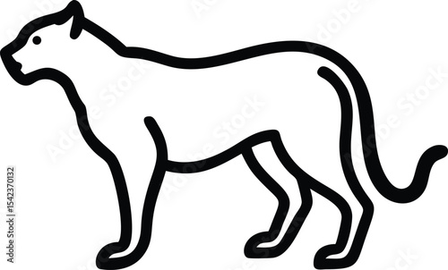 Black horse silhouette vector illustration of a running farm animal